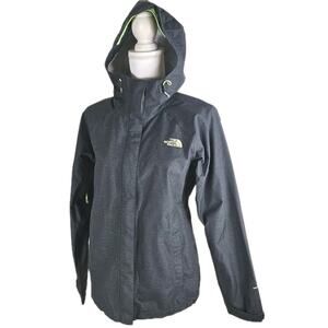 The North Face ~Woman Size S/P~ Gray Jacket Full Zip Windbreaker Coat Hoodie.